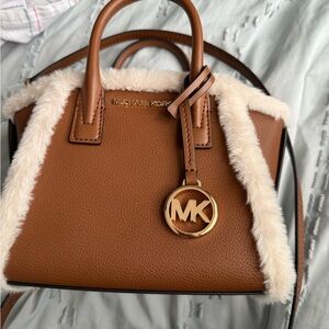 Michael Kors Tan and Cream Satchel